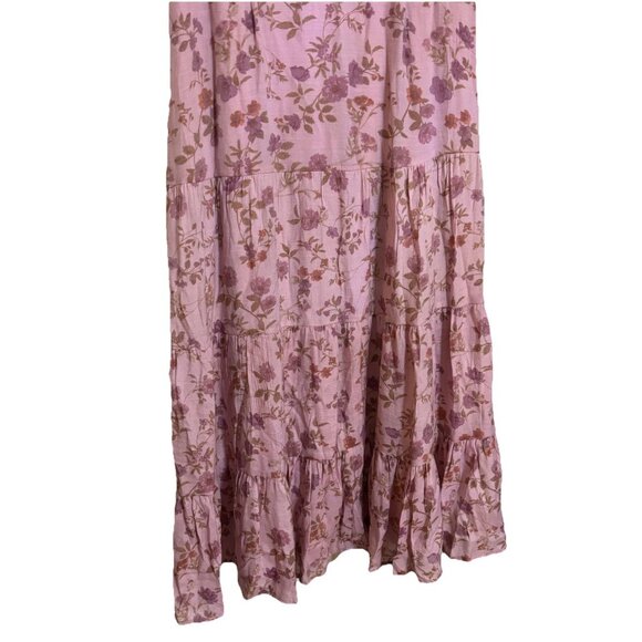 Trixxi Purple Floral Maxi Dress Sz XL Tiered Boho Cottagecore Lined Flowy - Picture 6 of 7